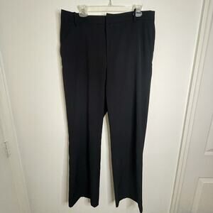 Lindex Straight Trouser Pants in Black Classic Slacks Officewear Work Size US 12